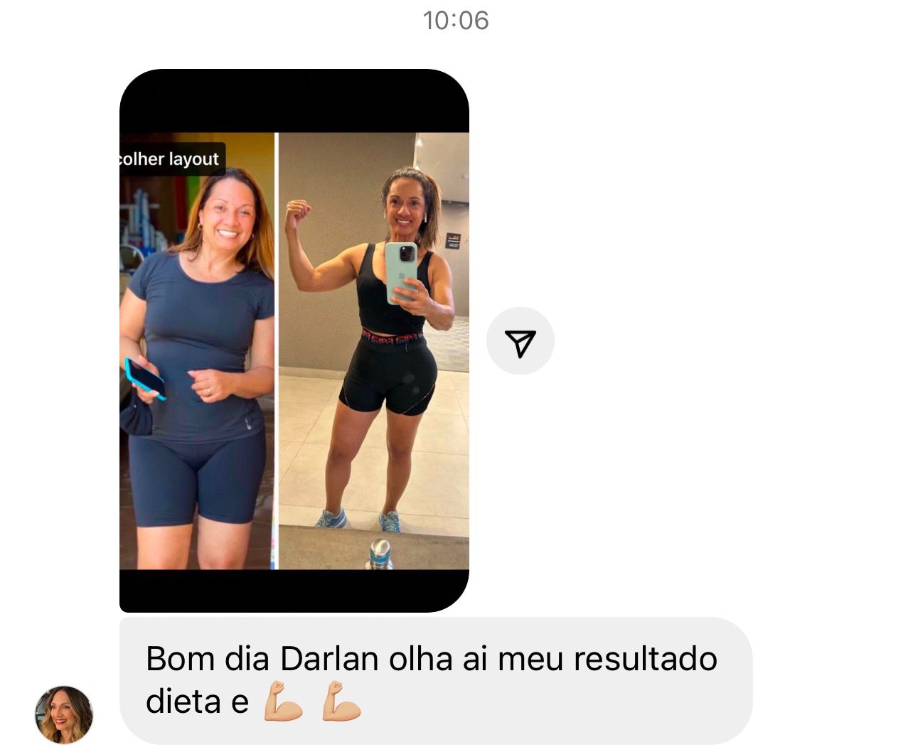 Depoimento de aluno sobre cardápio