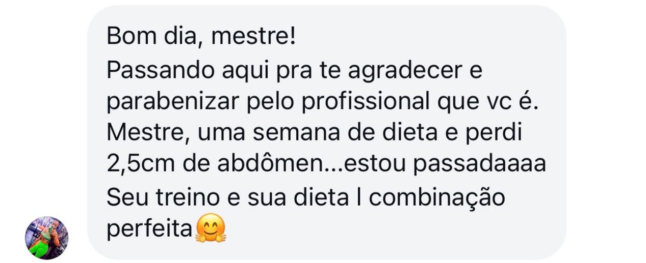 Depoimento de aluno sobre cardápio