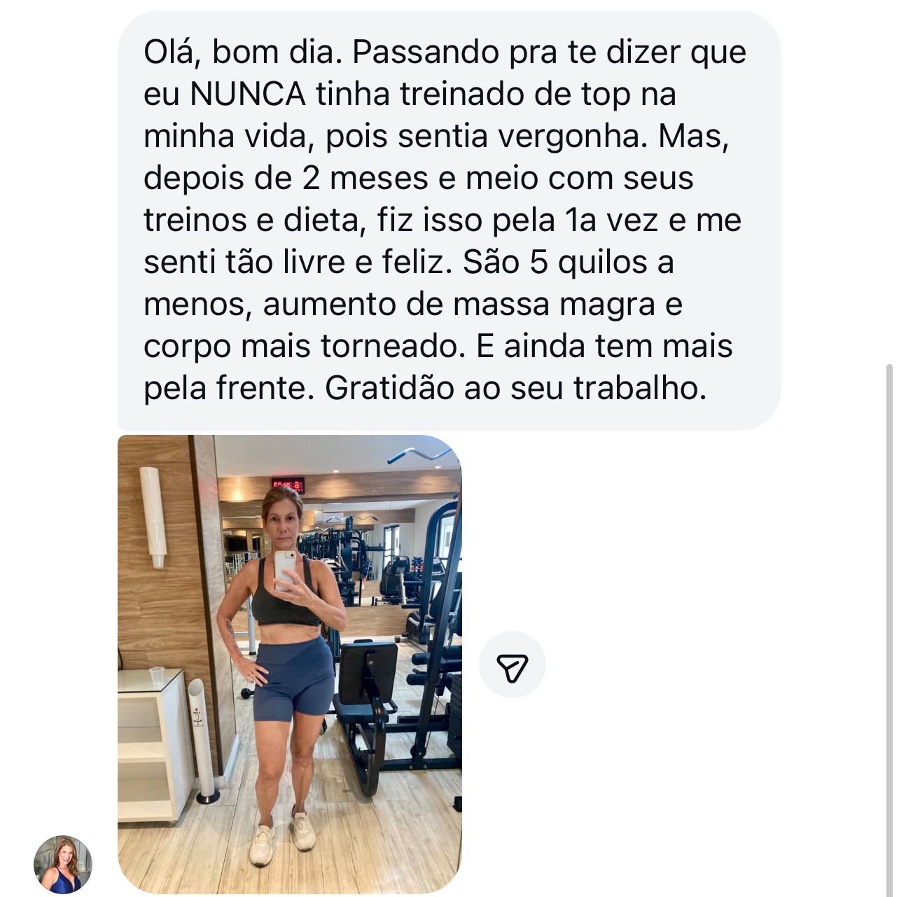 Depoimento de aluno sobre cardápio