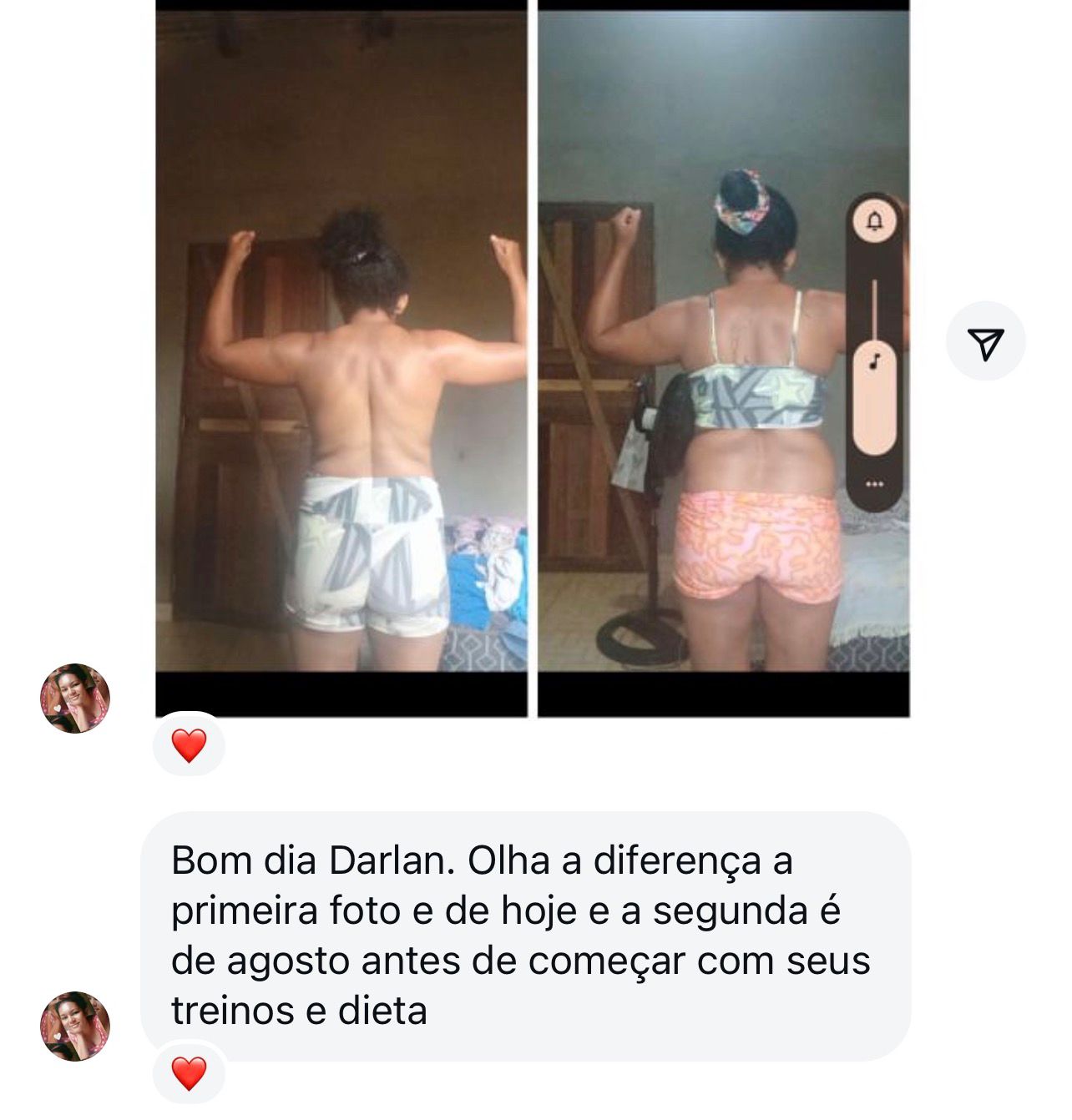 Depoimento de aluno sobre cardápio